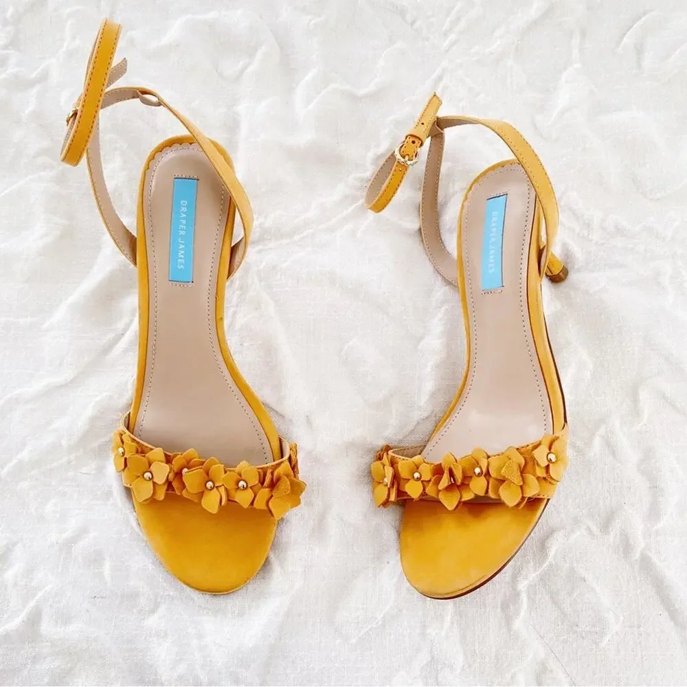 Draper James Floral Heeled Sandals - Alice Size 8 New